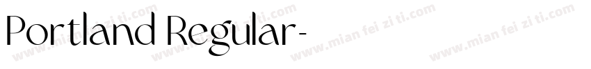Portland Regular字体转换